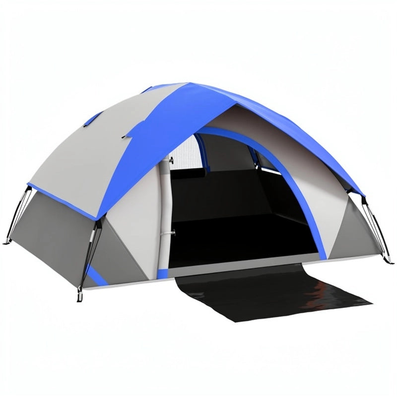 Two-Man Dome Tent Waterproof (Grey/Blue)