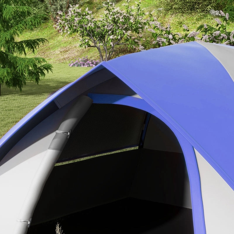 Two-Man Dome Tent Waterproof (Grey/Blue)