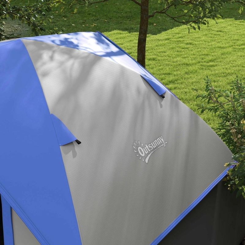 Two-Man Dome Tent Waterproof (Grey/Blue)