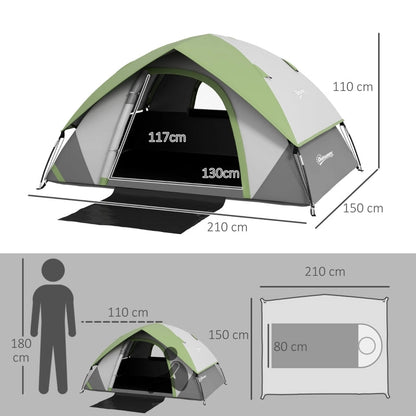 Two-Man Dome Tent (Green/Grey)