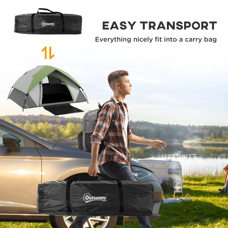 Two-Man Dome Tent (Green/Grey)