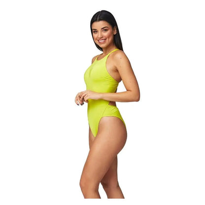 Women Pool Training Swimwear | Girls Swimsuit Yellow