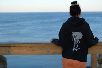 Sweat à capuche Hoy Wave Wranglers pour femme – Noir poudré