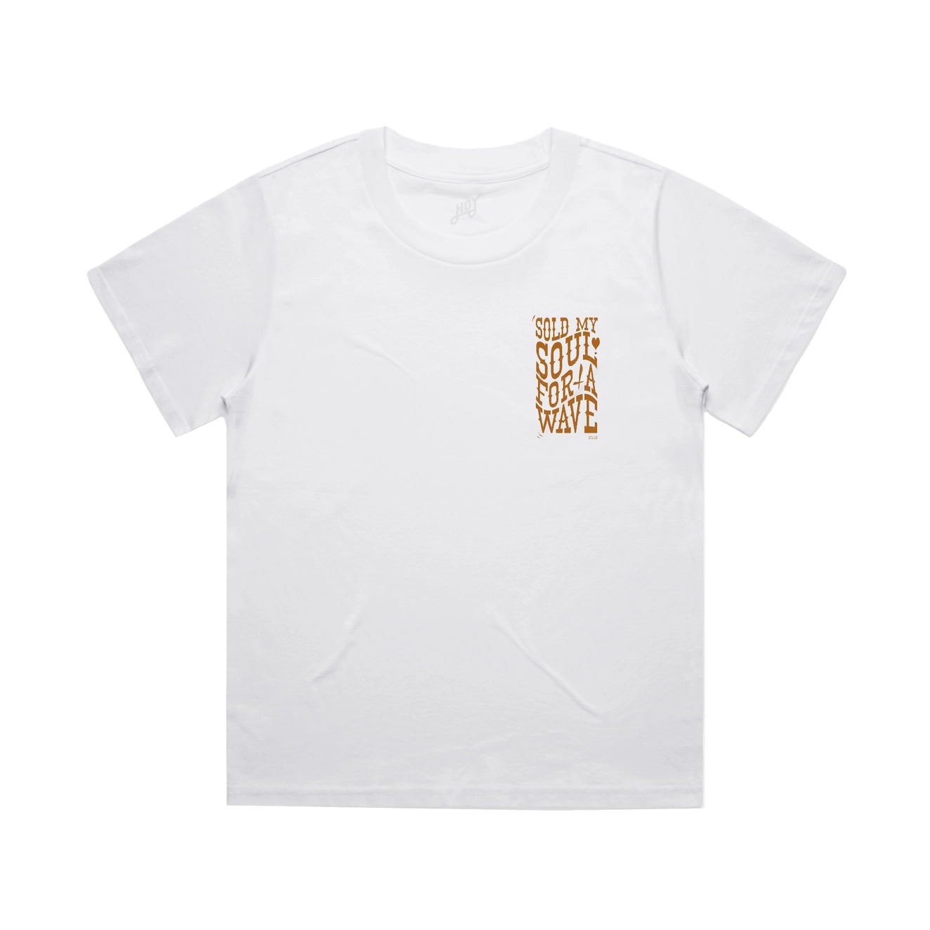 T-shirt Hoy Sold My Soul pour femme - Blanc / Cire sable