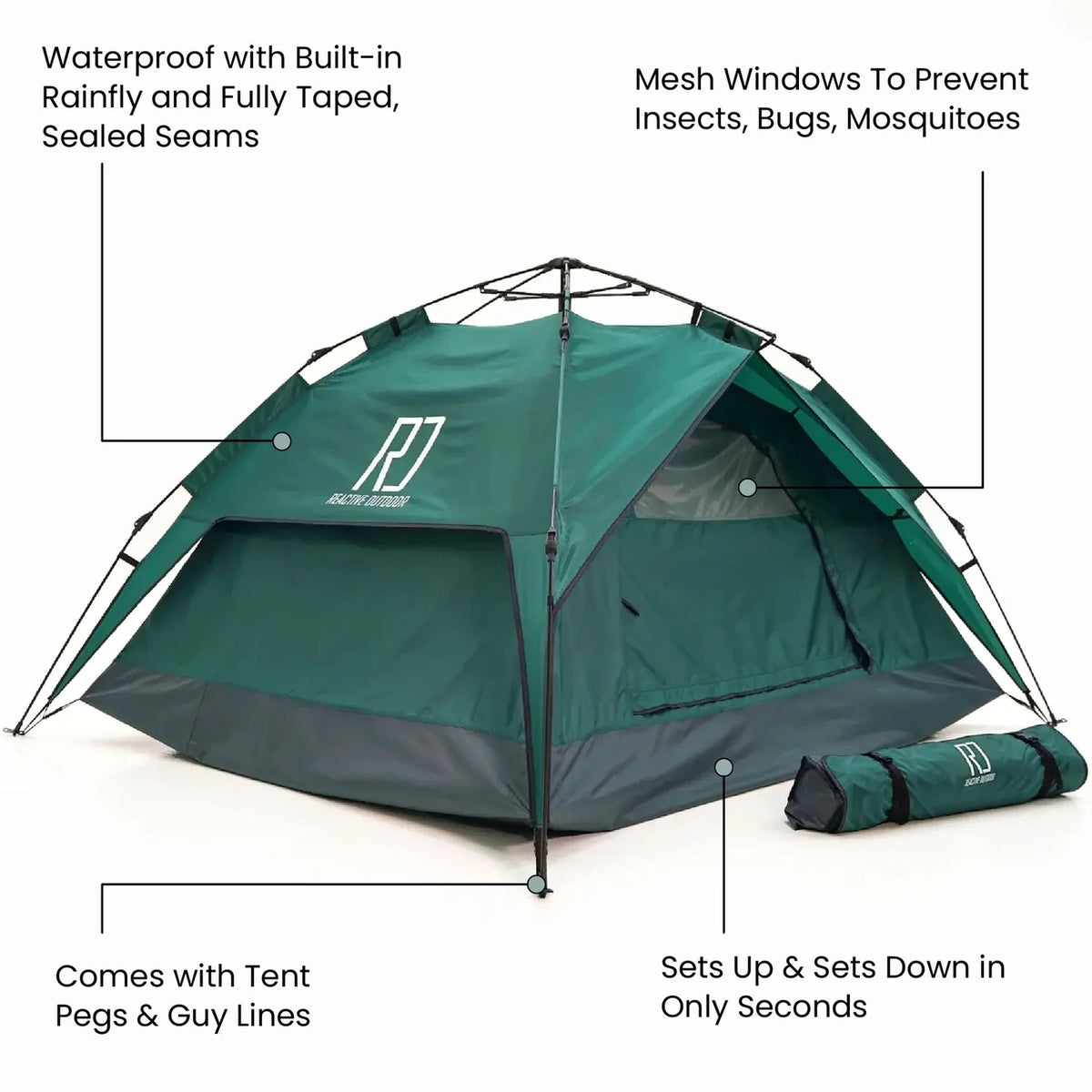 3 Secs Camping Tent - Instant Pop Up Reactive Outdoor Tent